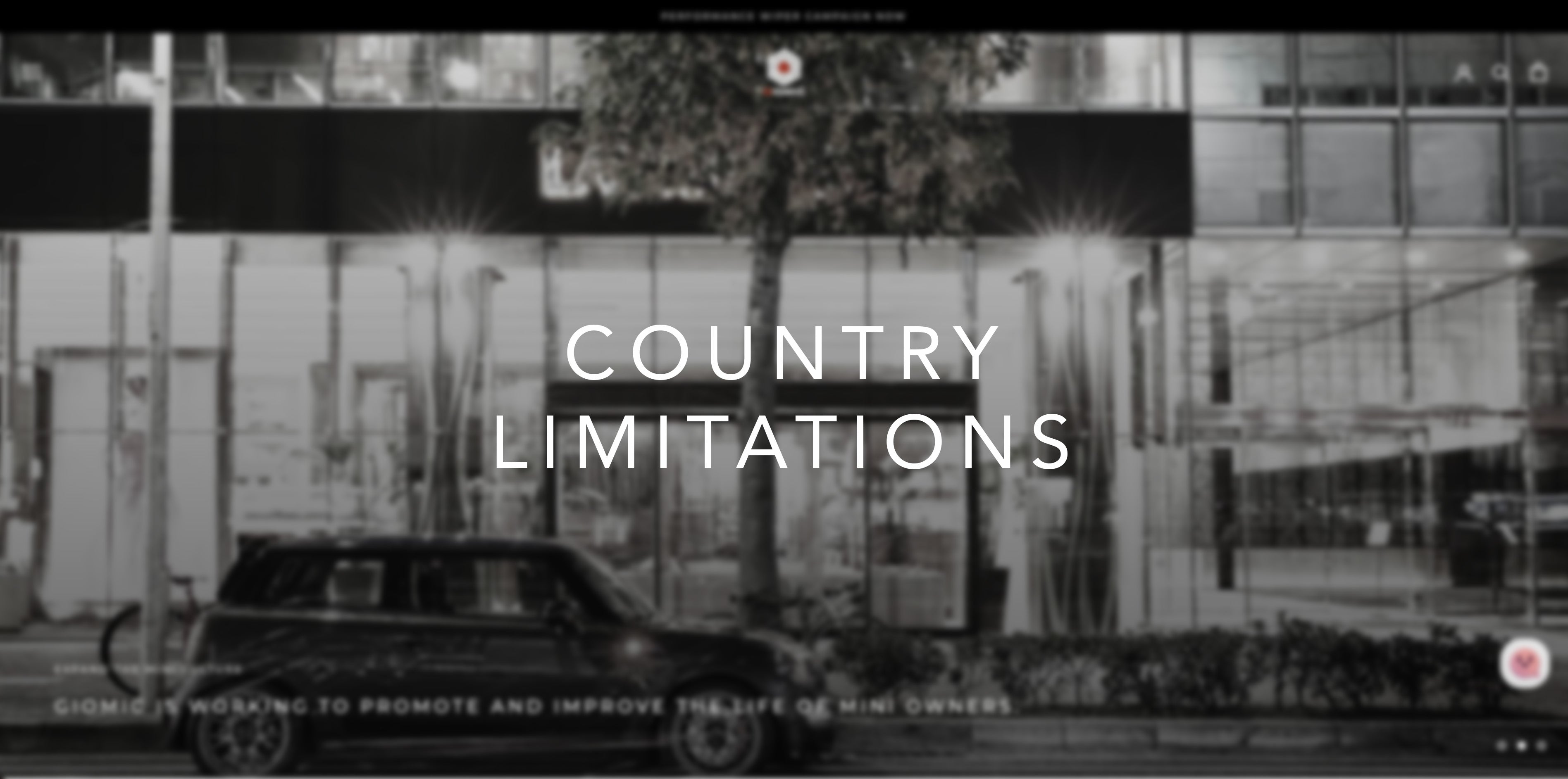 日本国外のお客様の場合:国の制限