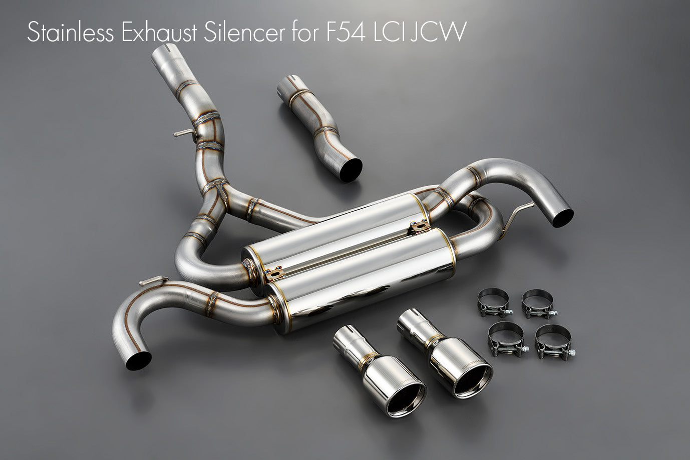 ステンレス・エグゾースト・サイレンサー for F54 LCI JCW